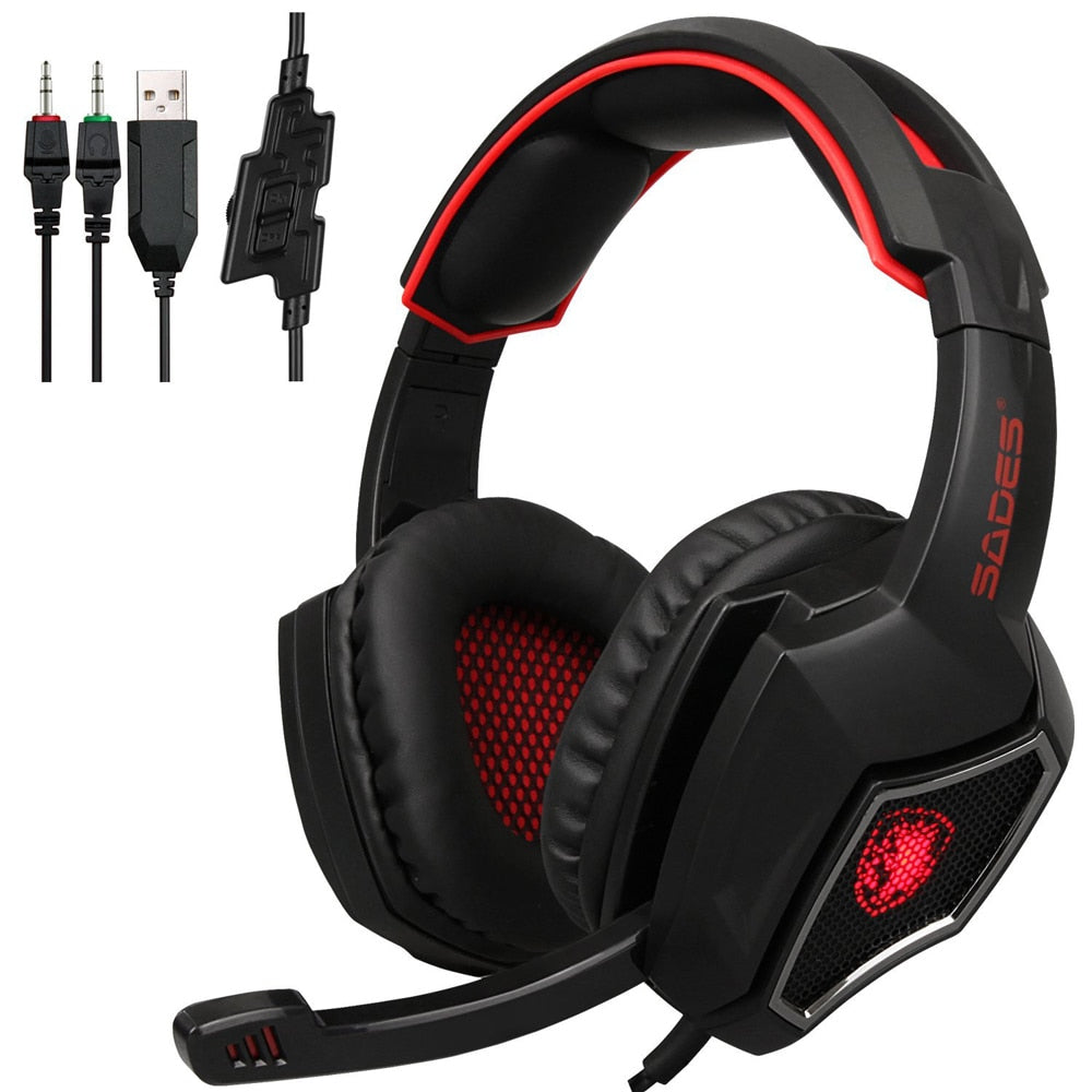 LED Light PC Gaming Headphones 3.5mm